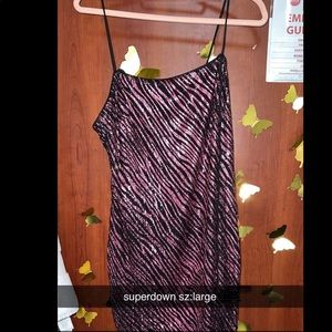 superdown pink zebra dress